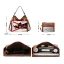 2-piece Brown Square Purse Shoulder Bags Crossbody Bags 2021 PU Casual Women's Bags