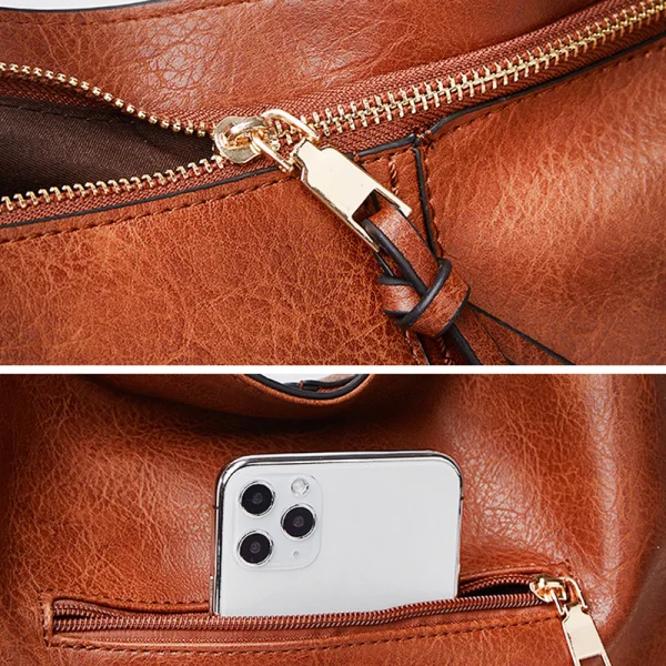 2-piece Brown Square Purse Shoulder Bags Crossbody Bags 2021 PU Casual Women's Bags
