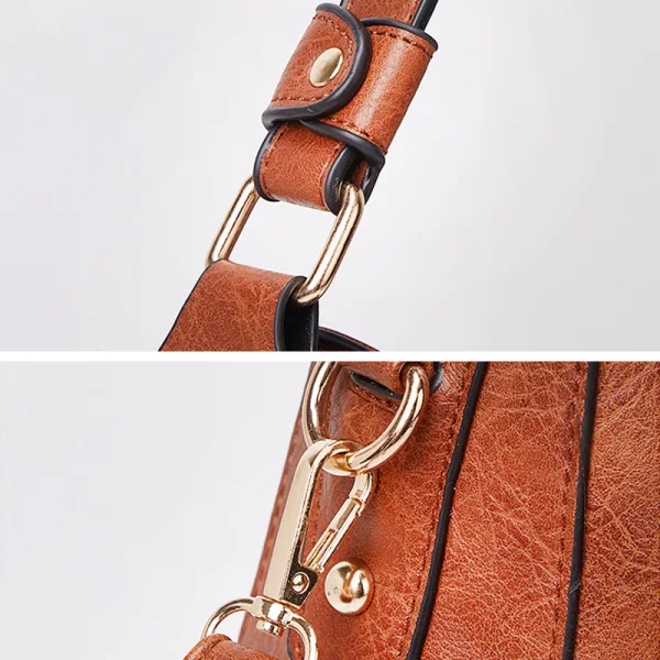 2-piece Brown Square Purse Shoulder Bags Crossbody Bags 2021 PU Casual Women's Bags