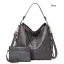 2-piece Brown Square Purse Shoulder Bags Crossbody Bags 2021 PU Casual Women's Bags