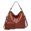 2-piece Brown Square Purse Shoulder Bags Crossbody Bags 2021 PU Casual Women's Bags