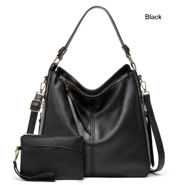 2-piece Brown Square Purse Shoulder Bags Crossbody Bags 2021 PU Casual Women's Bags