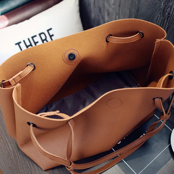 2-piece Affordable Brown Wallet Shoulder Bags 2021 PU Casual Women's Bags