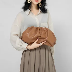 Modest Simple Brown Clutch Bag Shoulder Bags 2021 Pu Women S Bags