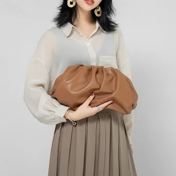 Modest Simple Brown Clutch Bag Shoulder Bags 2021 Pu Women S Bags