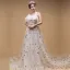 Piękne Szampan Sukienki Wieczorowe 2019 Princessa Plecy Bez Rękawów Gwiazda Aplikacje Cekiny Trenem Sąd Wzburzyć Bez Pleców Sukienki Wizytowe