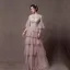 Moderne / Mode Perle Rose Transparentes Robe De Soirée 2019 Princesse Encolure Dégagée Manches de cloche Appliques En Dentelle Perlage Longue Volants en Cascade Dos Nu Robe De Ceremonie