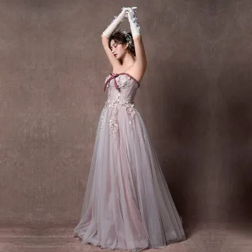 Elegant Lavender Prom Dresses 2019 A Line Princess Sweetheart Sleeveless Appliques Lace Floor Length Long Ruffle Backless Formal Dresses