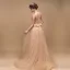 Charming Gold Prom Dresses 2019 A-Line / Princess Sleeveless Spaghetti Straps Appliques Lace Court Train Ruffle Backless Formal Dresses