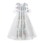 Classic White Flower Girl Dresses 2017 Ball Gown V-Neck 3/4 Sleeve Embroidered Floor-Length / Long Ruffle Wedding Party Dresses