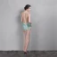 Sexy Vert Jade Transparentes Plage Robe De Soirée 2019 Trompette / Sirène Encolure Dégagée Sans Manches Appliques En Dentelle Fendue devant Longueur Cheville Robe De Ceremonie