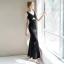 Modern / Fashion Sexy Black Evening Dresses  2019 Trumpet / Mermaid V-Neck Sleeveless Beading Split Front Floor-Length / Long Backless Formal Dresses