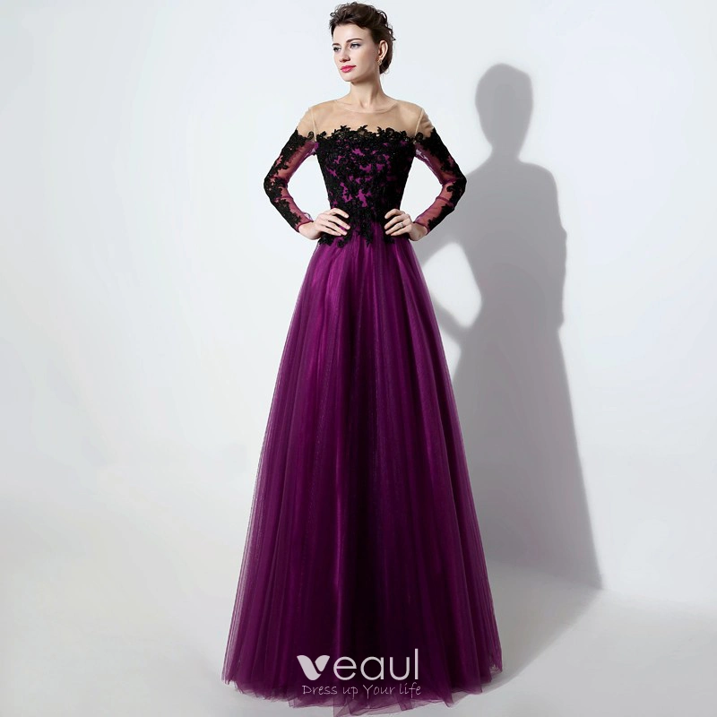 Dark purple clearance prom dresses 2019