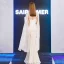 Moderne / Mode Ivoire Transparentes Robe De Soirée 2019 Trompette / Sirène Encolure Dégagée Manches Longues Longue Volants Dos Nu Robe De Ceremonie