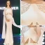 Modern / Fashion Evening Dresses  2019 Trumpet / Mermaid Scoop Neck Long Sleeve Floor-Length / Long Ruffle Backless Formal Dresses