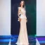 Modern / Fashion Ivory Evening Dresses  2019 Trumpet / Mermaid Spaghetti Straps Square Neckline Sleeveless Floor-Length / Long Ruffle Backless Formal Dresses