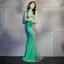 Sexy Transparentes Robe De Soirée 2019 Trompette / Sirène Encolure Dégagée Sans Manches Longue Volants Robe De Ceremonie