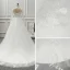 Élégant Ivoire Transparentes Robe De Mariée 2019 Princesse Encolure Dégagée Manches Longues Dos Nu Appliques En Dentelle Faux Diamant Perlage Perle Tribunal Train Volants