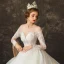 Charming Ivory See-through Wedding Dresses 2019 Ball Gown Scoop Neck Long Sleeve Backless Appliques Lace Beading Pearl Chapel Train Ruffle