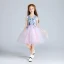 Chic / Beautiful Candy Pink Sky Blue Flower Girl Dresses 2017 Ball Gown V-Neck Sleeveless Appliques Flower Pearl Embroidered Short Ruffle Wedding Party Dresses