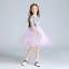 Chic / Beautiful Candy Pink Sky Blue Flower Girl Dresses 2017 Ball Gown V-Neck Sleeveless Appliques Flower Pearl Embroidered Short Ruffle Wedding Party Dresses