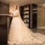 Vintage / Retro Sparkly Wedding Dresses 2017 White Lace Appliques Pearl Sequins High Neck Sleeveless Backless Cathedral Train Ball Gown