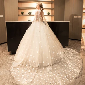 Vintage Retro Sparkly Wedding Dresses 2017 White Lace Appliques Pearl Sequins High Neck Sleeveless Backless Cathedral Train Ball Gown