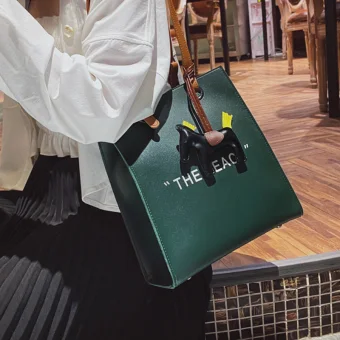 Fashion Green Square Shoulder Bags Shopping Bag 2021 Pu Women S Bags