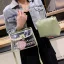 2-piece Sage Green Transparent Purse Messenger Bag Handbag 2021 PVC Square Women's Bags