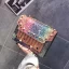 Sparkly Multi-Colors Square Messenger Bag 2021 PU Rhinestone Women's Bags