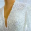 Luxury / Gorgeous White Satin Bridal Wedding Dresses 2021 Trumpet / Mermaid Deep V-Neck Long Sleeve Backless Handmade  Beading Pearl Court Train Ruffle