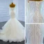 Luxe Blanche La Mariée Robe De Mariée 2021 Trompette / Sirène De l'épaule Manches Longues Dos Nu Perlage Paillettes Train De Balayage Volants