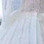 Luxury / Gorgeous White Bridal Wedding Dresses 2021 Ball Gown Off-The-Shoulder Long Sleeve Backless Beading Sequins Chapel Train Ruffle