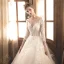Illusion Champagne Transparentes Robe De Mariée 2019 Princesse Encolure Dégagée 3/4 Manches Dos Nu Appliques En Dentelle Perle Longue Volants