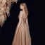 Haut de Gamme Marron Dansant Robe De Bal 2021 Princesse Une épaule Bretelles Spaghetti Manches Courtes Perlage Perle Glitter Tulle Longue Volants Dos Nu Robe De Ceremonie
