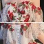 Fée Des Fleurs Blanche La Mariée Robe De Mariée 2021 Robe Boule De l'épaule Manches Courtes Dos Nu Rose Appliques En Dentelle Glitter Tulle Cathedral Train Volants