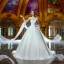 Modest / Simple Ivory Organza Wedding Dresses 2019 Ball Gown Off-The-Shoulder Short Sleeve Backless Court Train Ruffle