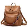 Fashion Brown Square Backpacks 2021 PU Women's Bags