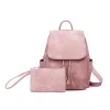 2-piece Fashion Blushing Pink Backpacks Purse 2021 Canvas Tassel Women's Bags