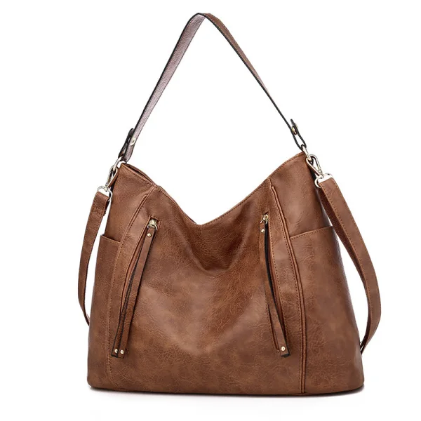 Vintage / Retro Khaki Shoulder Bags Messenger Bag 2021 PU Casual Women's Bags