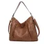 Vintage / Retro Khaki Shoulder Bags Messenger Bag 2021 PU Casual Women's Bags