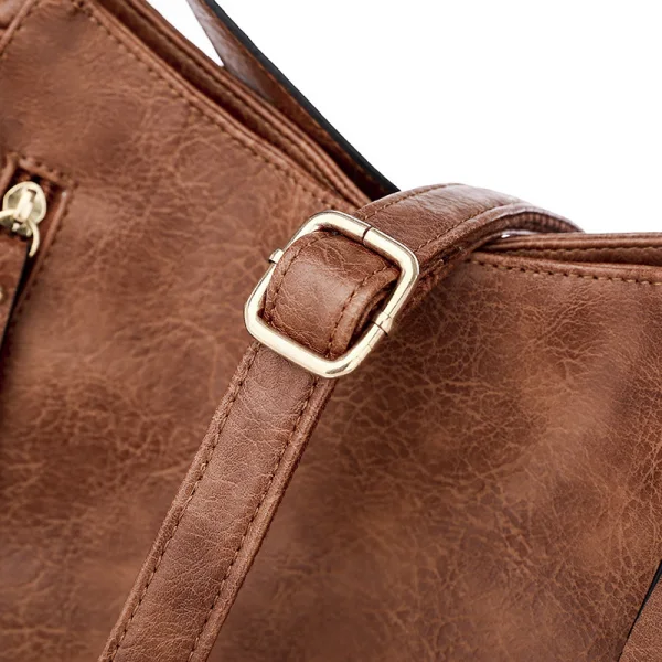 Vintage / Retro Khaki Shoulder Bags Messenger Bag 2021 PU Casual Women's Bags