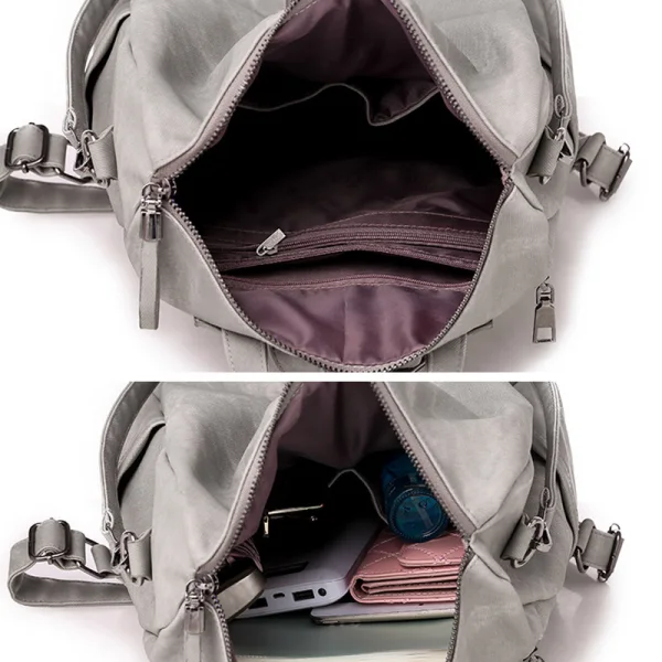 Mode Gris Toile Sacs à dos Sacs à bandoulière 2021 Carrés Sacs Pour Femmes
