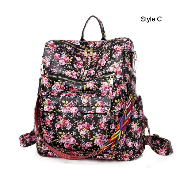 Fancy Brown Leopard Backpacks Shoulder Bags 2021 Suede PU Women's Bags