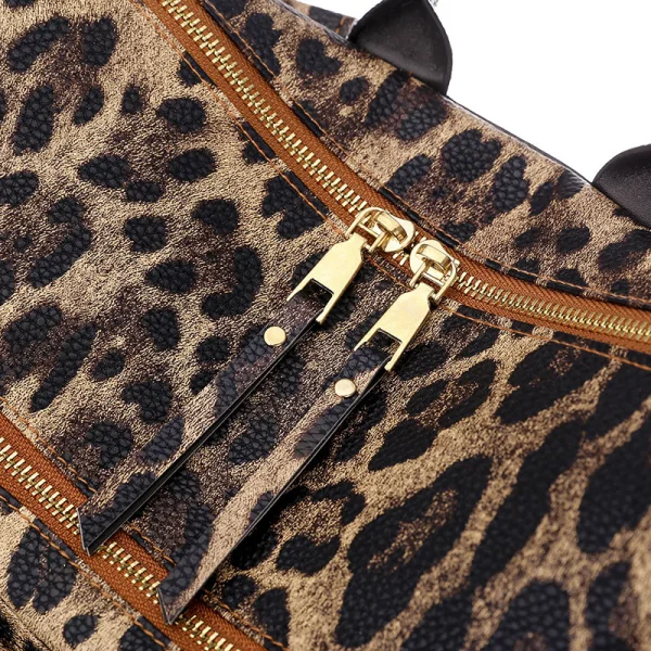Fancy Brown Leopard Backpacks Shoulder Bags 2021 Suede PU Women's Bags
