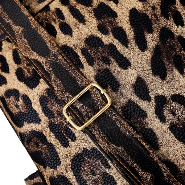 Fancy Brown Leopard Backpacks Shoulder Bags 2021 Suede PU Women's Bags