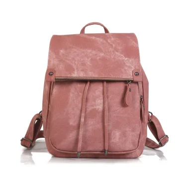 Snygga Fina Pärla Rosa Canvas Ryggsäckar 2021 Casual Damväskor