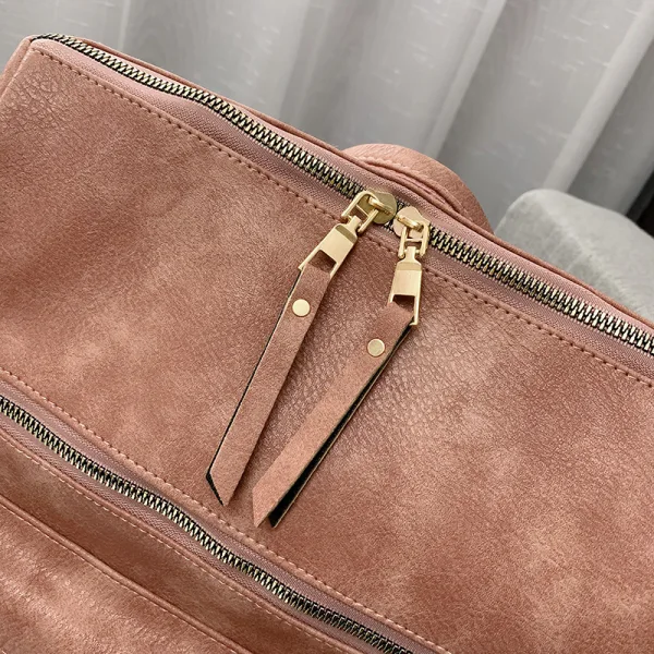 Chic / Beautiful Pearl Pink Backpacks Shoulder Bags 2021 PU Casual Women's Bags