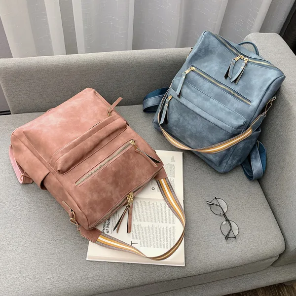 Chic / Beautiful Pearl Pink Backpacks Shoulder Bags 2021 PU Casual Women's Bags