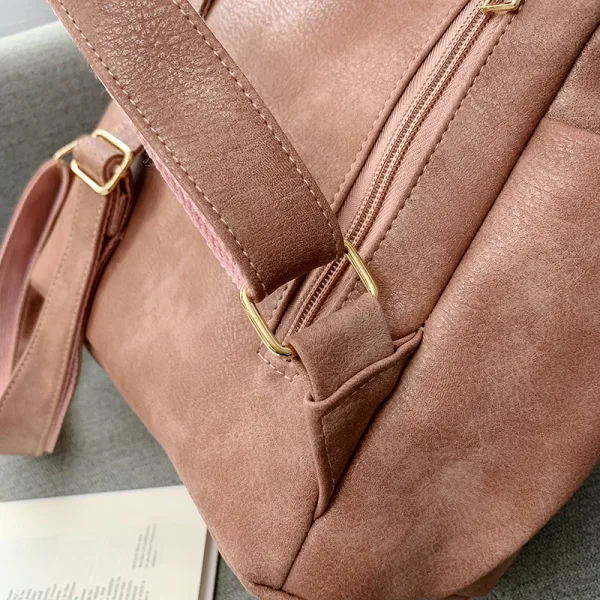 Chic / Beautiful Pearl Pink Backpacks Shoulder Bags 2021 PU Casual Women's Bags